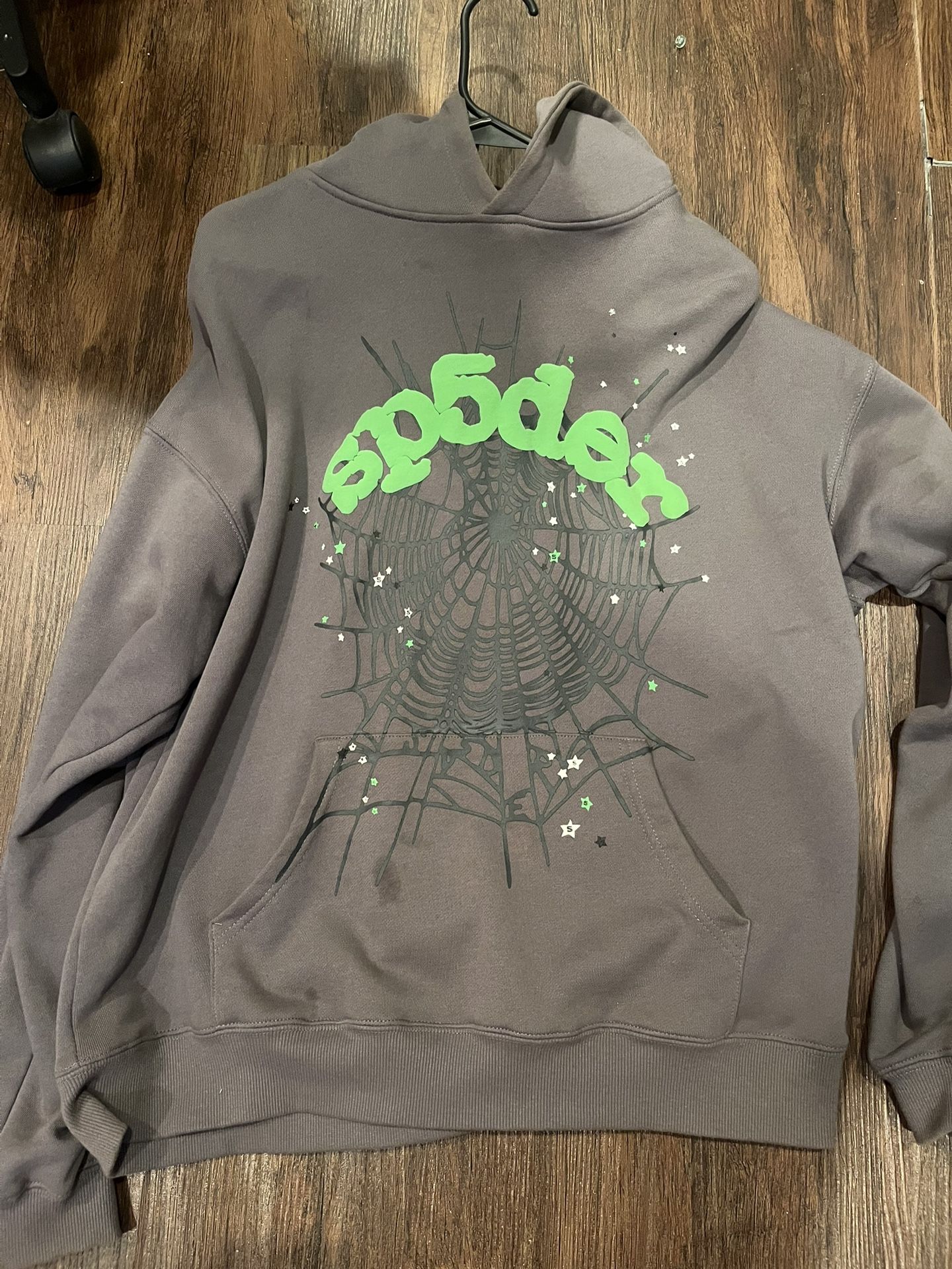 Sp5der Wait Web Hoodie 'Slate Grey'