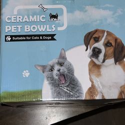 BRAND NEW CERAMIC PET BOWLS!!