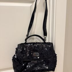 Aldo balck sequin crossbody shoulder bag