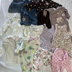 Vintage Baby Girls Clothes Lot Size 6-12 Months