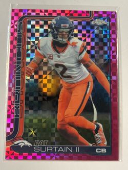 Pat Surtain II Topps Chrome Pink Refractor Card