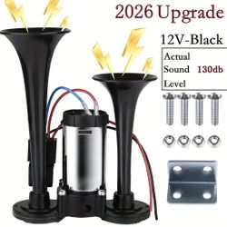  12V Air Horn Kit 130DB – Super Loud – Brand New