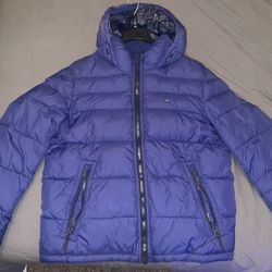 Blue & Black Tommy Hilfiger Puffer Jacket