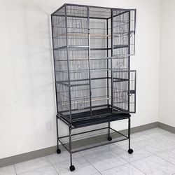 Brand New $160 X-Large 69” Bird Cage for Mid-Sized Parrots Cockatiels Conures Parakeets Lovebirds Budgie, 31x19x69” 
