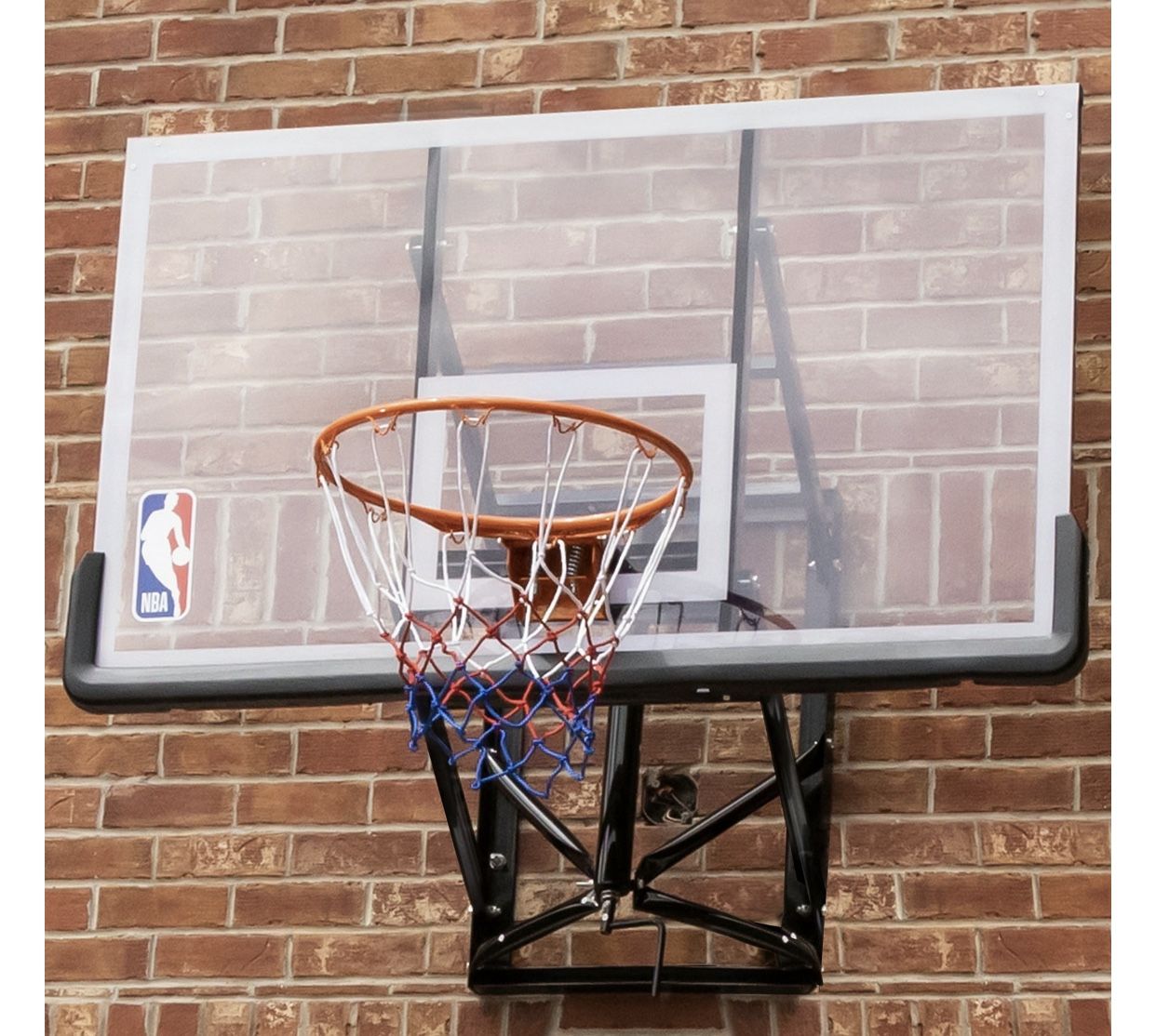 NBA Official 54 In. Wall-Mounted Basketball Hoop with Polycarbonate Backboard