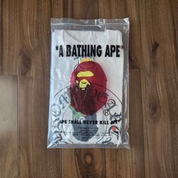 A Bathing Ape BAPE Men’s L Black/White Graphic Logo Crew Neck Short Sleeve Tee