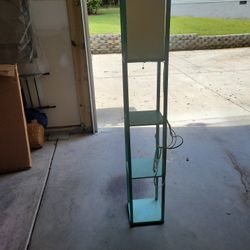 Turquoise  Pull Chain  Lamp