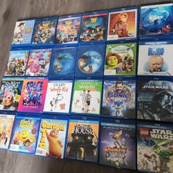CHILDREN FAMILY KIDS BLU RAY LOT- DISNEY, TOY STORY, STAR WARS, SHREK, SONIC, LION KING, DORY,