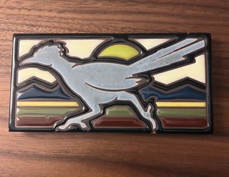 Retro style Roadrunner Art Tile