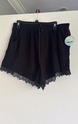 New Black Lace Shorts 1x