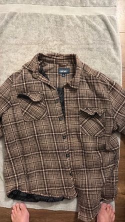 Cherokee Plaid Flannel Shirt Jacket