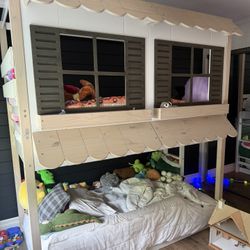 Child Craft Twin House Bunk Bed 