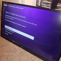 55 Inch Tv W Remote N Roku,  Can Deliver For Xtra $5