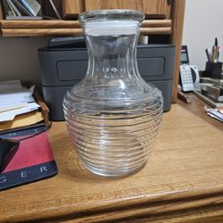 Anchor Hocking 64 oz Beehive Tea Carafe Glass Jug w/Lid