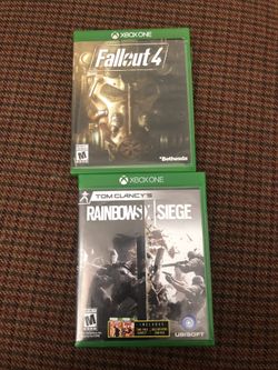 Xbox one Rainbow Sox Siege and Fallout 4
