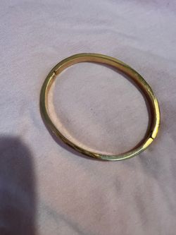 Gold-Tone Hinged Bangle Bracelet