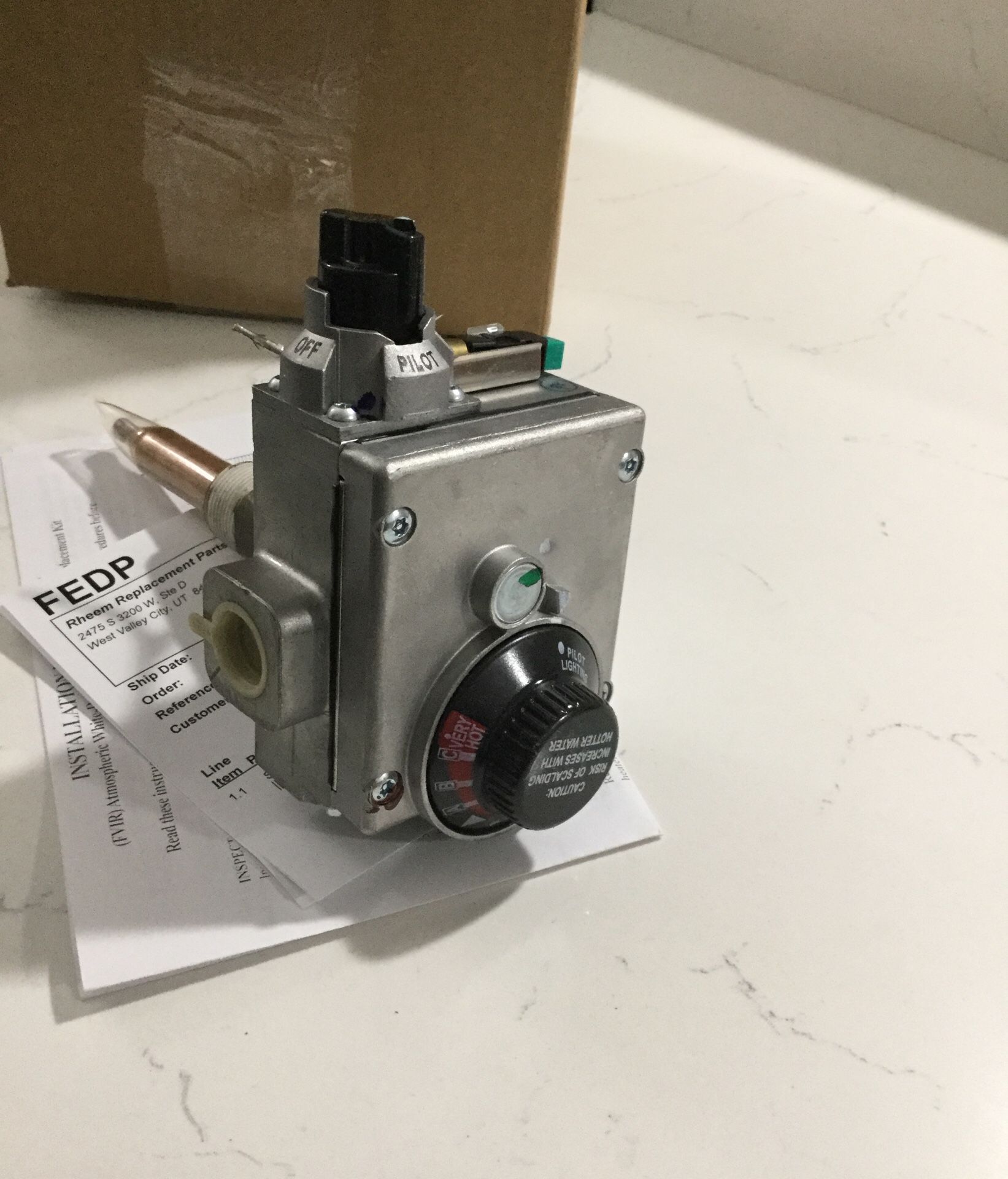 Water Heater Thermostatic Gas Valve