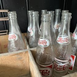1950’s Pepsi Bottles and Crate 