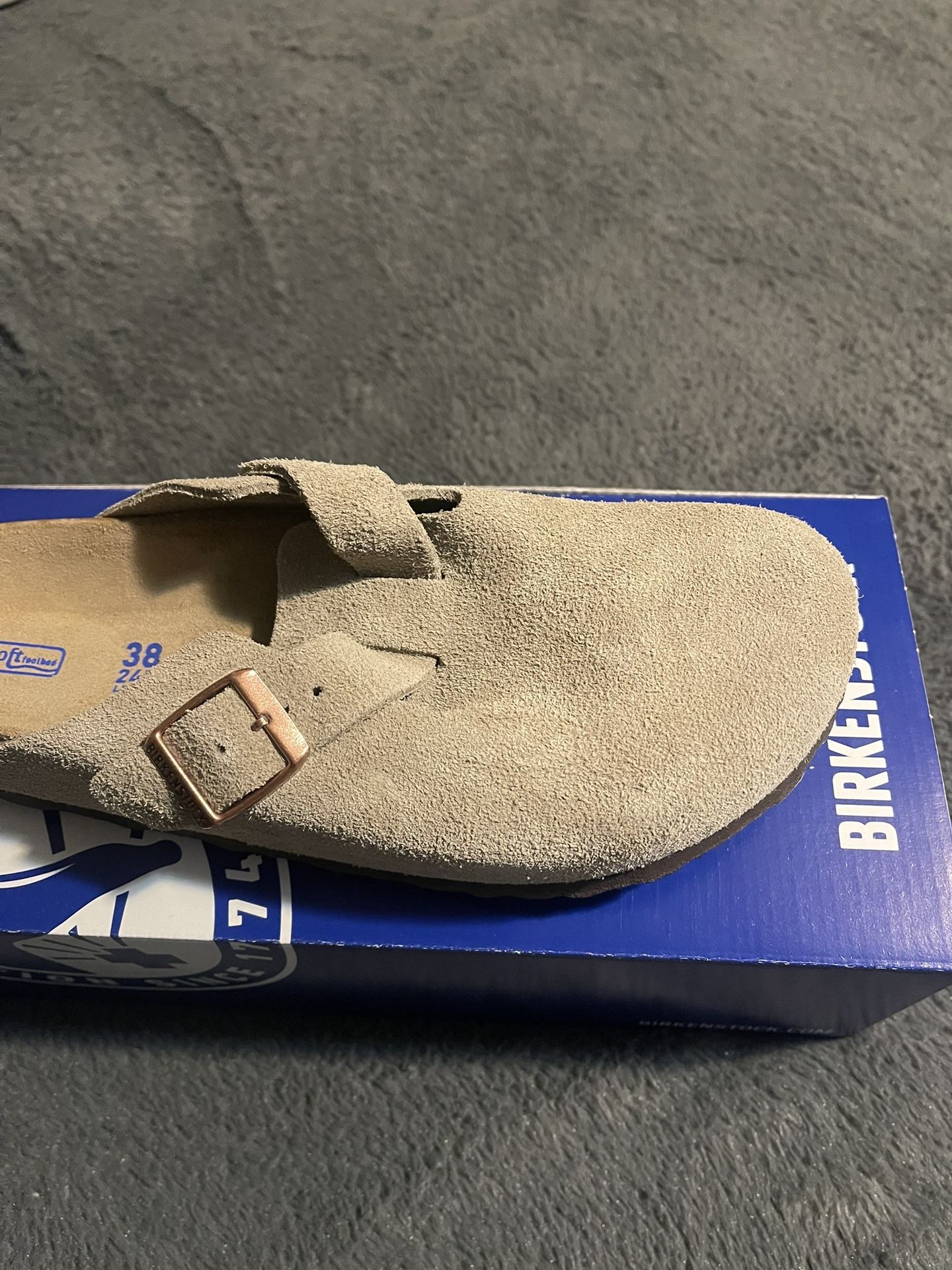 Boston Birkenstock Taupe Color Size (38) Size 7.