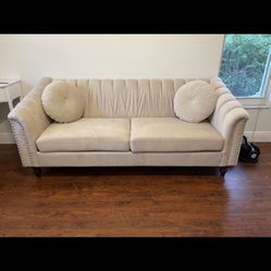 Chesterfield Style Sofa Beige