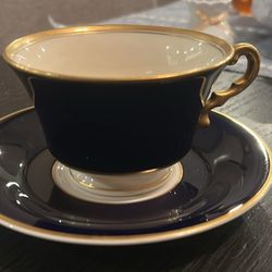 Syracuse China Royal Court Footed Demitasse Cup & Saucer Set.