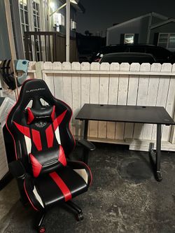 Gaming chair and desk