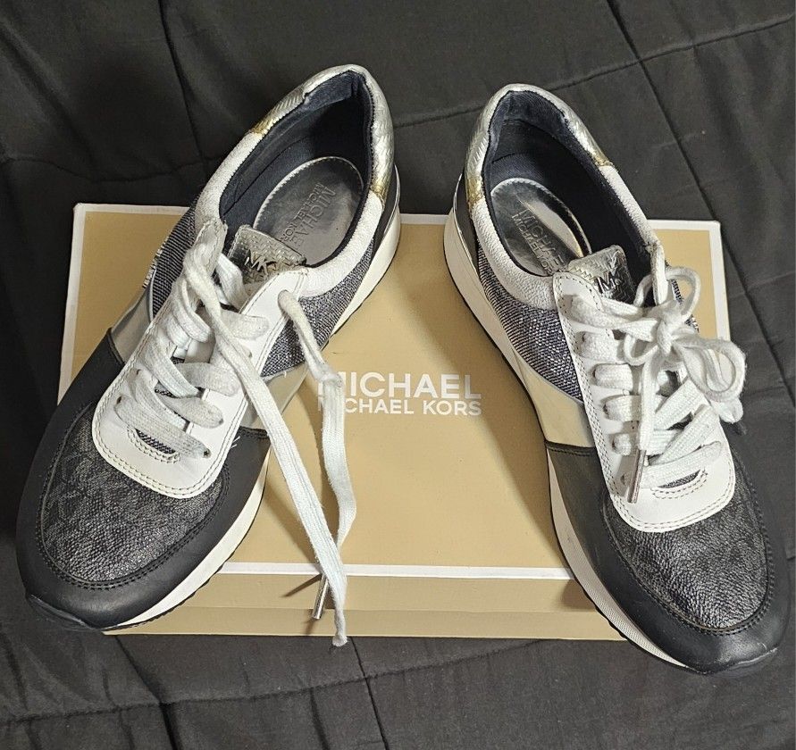 Michael Kors Metallic Sneakers – Size 6.5M