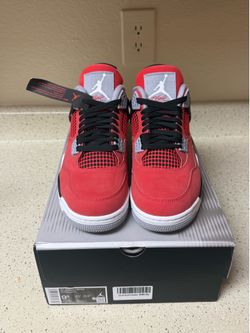 Jordan 4 Toro Bravo 9.5 Fire Red and Black