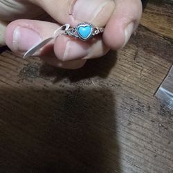 Sterile silver turquoise size 9