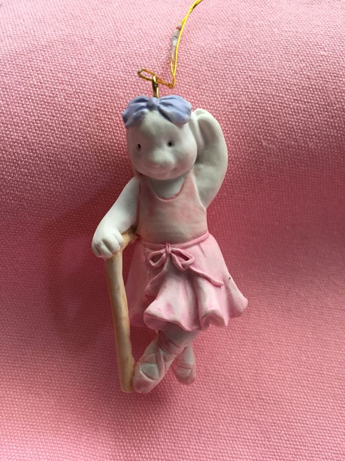 Ballerina Easter bunny ornament