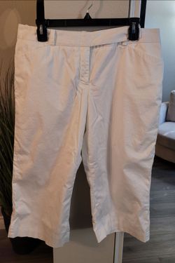 White Cropped Capri Pants Size 14P