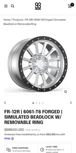 Only one FR-12R | 6061-T6 FORGED | SIMULATED BEADLOCK W/ REMOVABLE RING