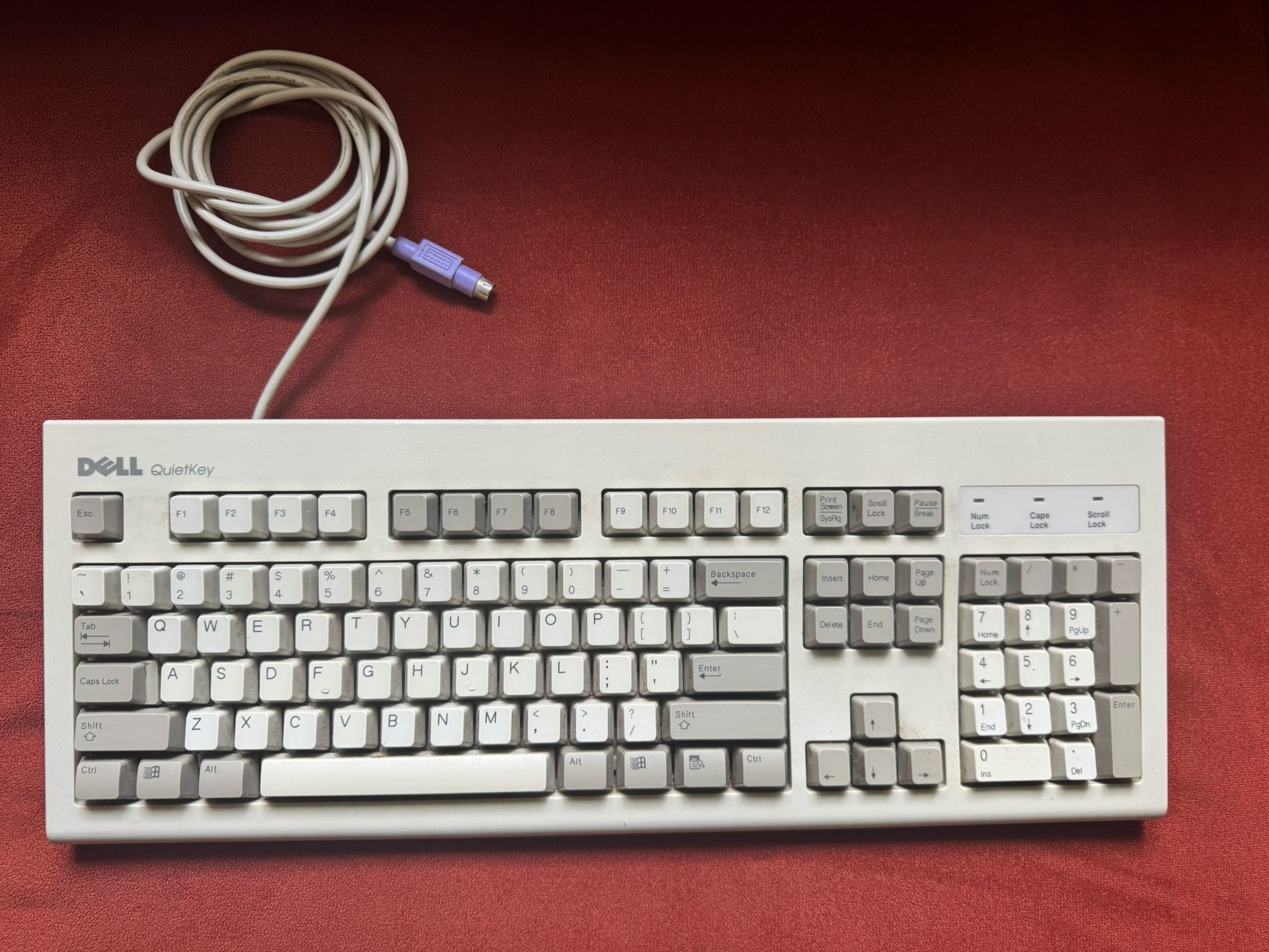 3 VINTAGE Dell QuietKey PS/2 Computer Keyboards