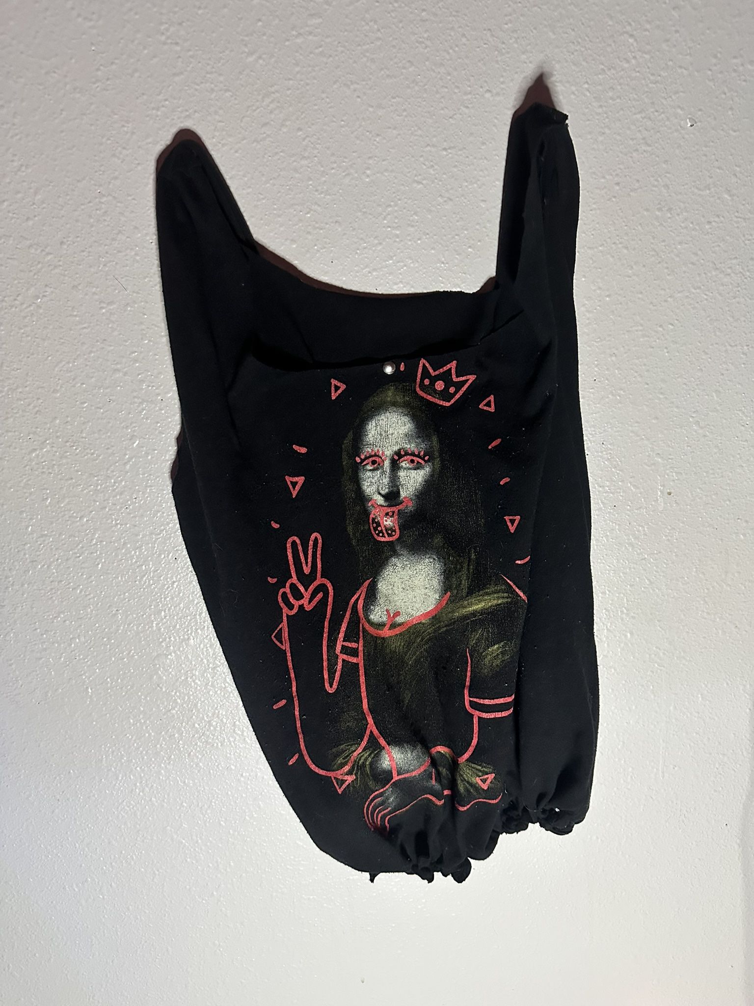 Mona Lisa Graffiti Tote Bag