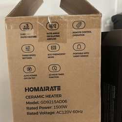 Small Portable Space Heater for Indoor Use - with 70°Rotating Feature, Electric Heater, Rapid and Safe Heating, Remote Control,  Timer for Bedroom, Of