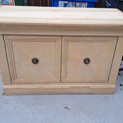 Light Oak Tv Stand Holds Up To 60 Inch REAL WOOD 