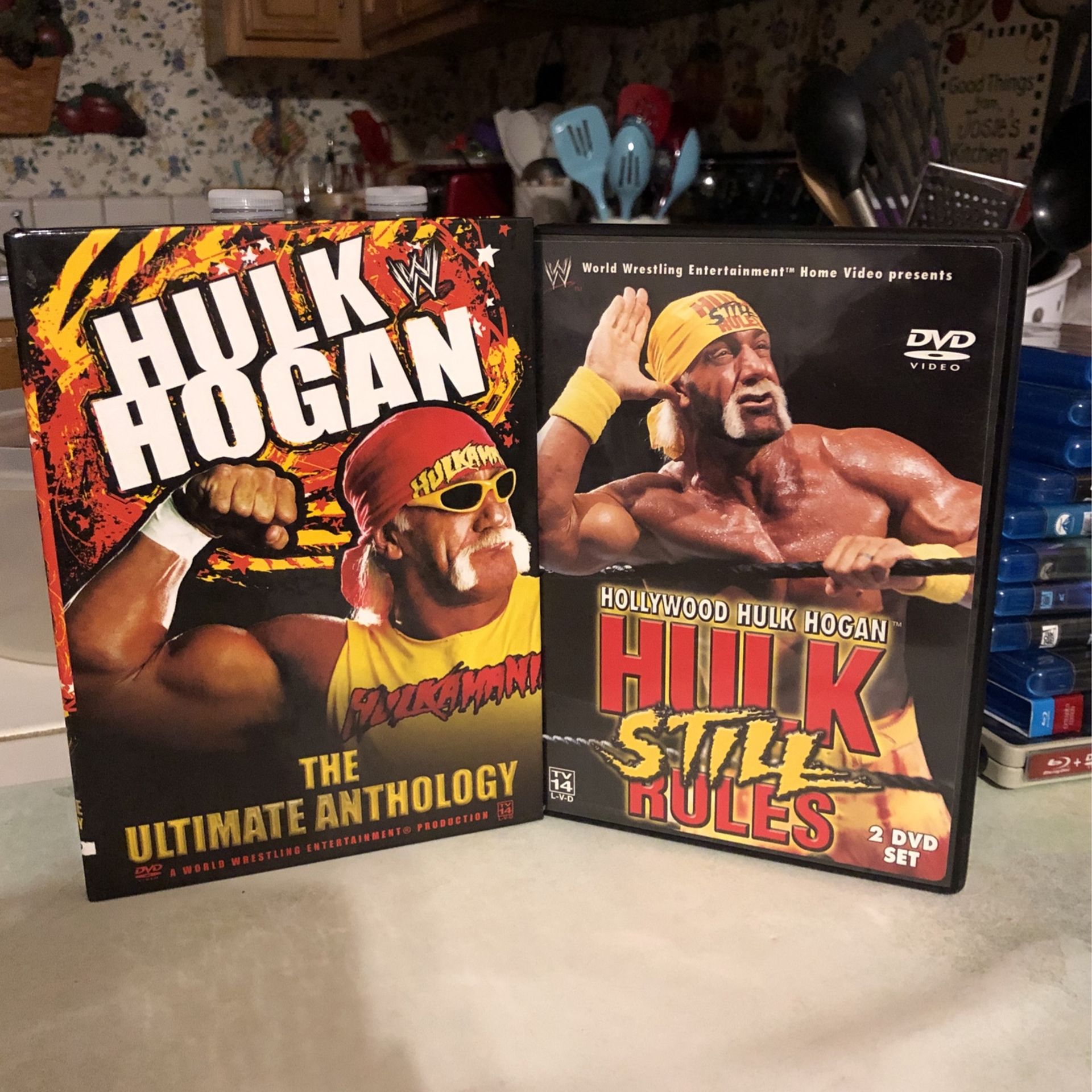 2 Hulk Hogan Wrestling DVDs $5. Ea.