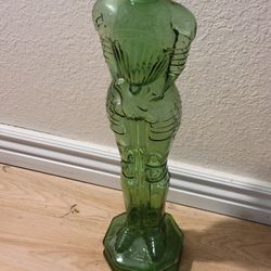 Green Glass Decorative Statue 