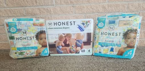106 Honest Diapers Size 4 LOT Panales Honest Talla 4 106 Panales