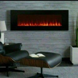 42 Inch Electric Fireplace / Heater Wall Hang Or Recess