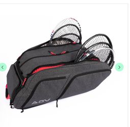 ADV Tennis Racket Bag Gray and Red