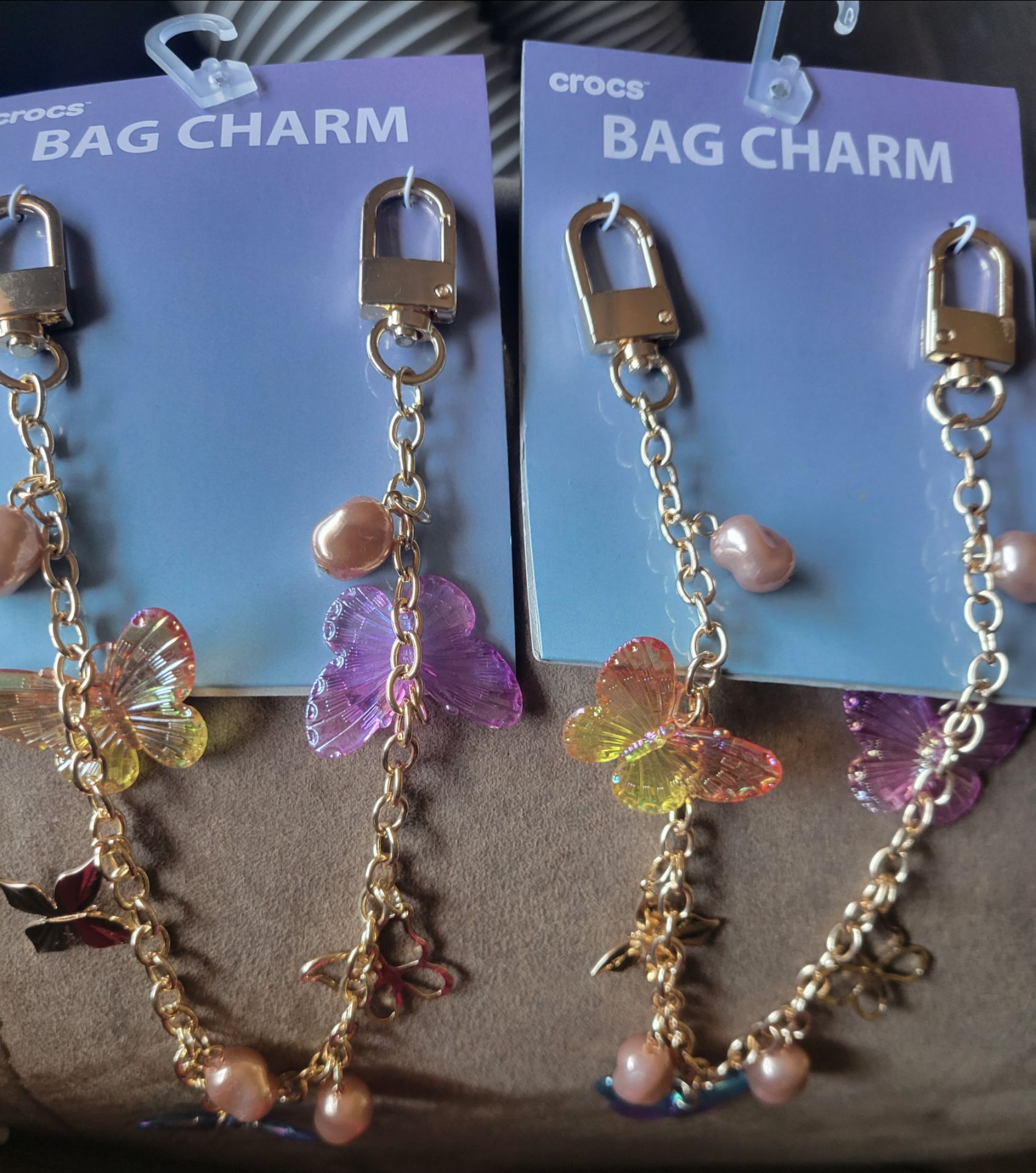 Crocs butterfly bag charms