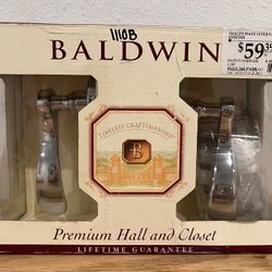 Baldwin Premium Hall & Closet Polished Brass Door Handle Wave Lever New