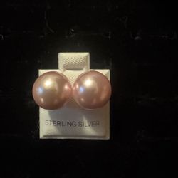 Pink Pearl Earrings 