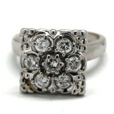 Ladies Diamond/10K Cluster Ring