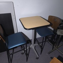 Rolling Bar Table and Chair Set