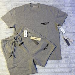 Essentials Set – Dark Oatmeal (Tee + Shorts) – Size (Small)