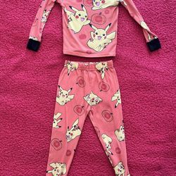 2025 Pokémon Pikachu Pajamas Set Kids Size 6