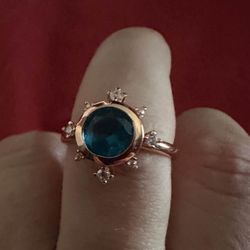 Lab Created Aquamarine Ring