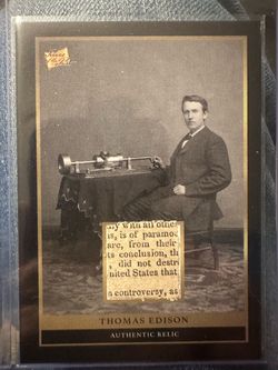 2024 Pieces of a Past Thomas Edison Relic Card